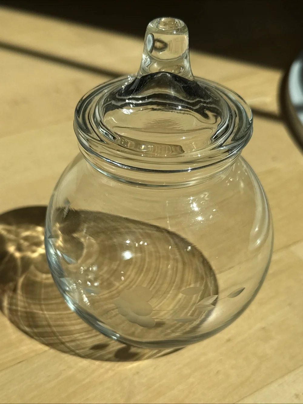 Clear Glass Decorative Jar with Lid